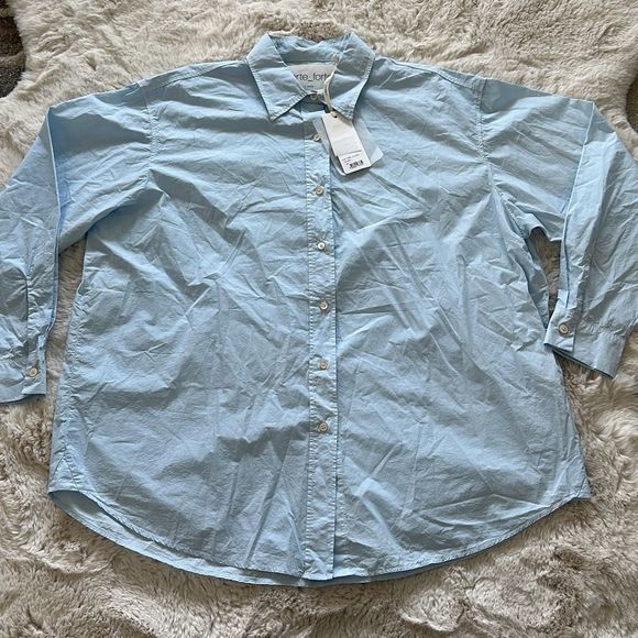 Forte Forte Button-Up Blue Size 8 - Picture 4 of 14